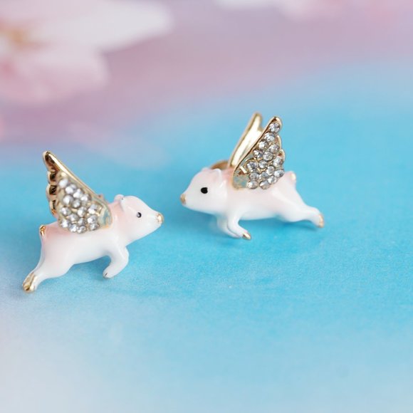 Bill skinner flying pig earrings - Picture 8 of 9